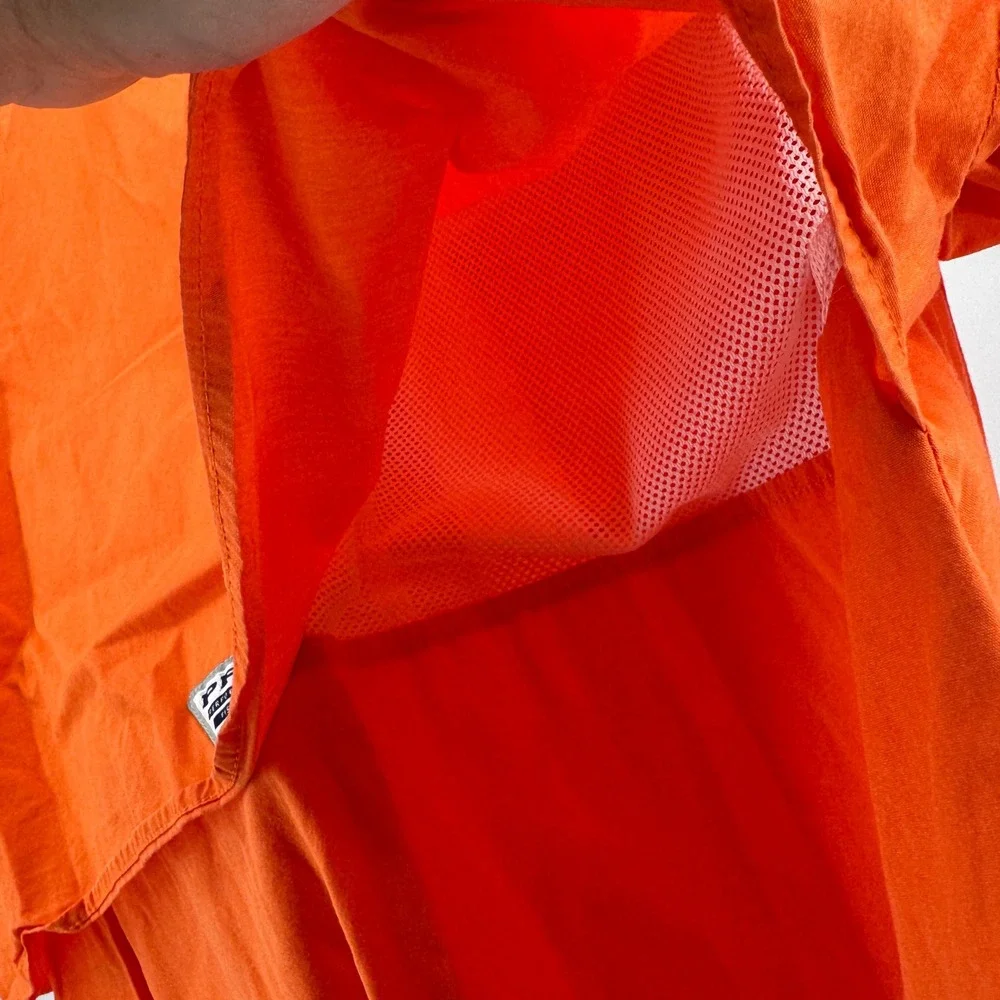 Columbia‎ Clemson Tigers PFG Fishing Shirt Mens XXL Orange Short Sleeve Utility